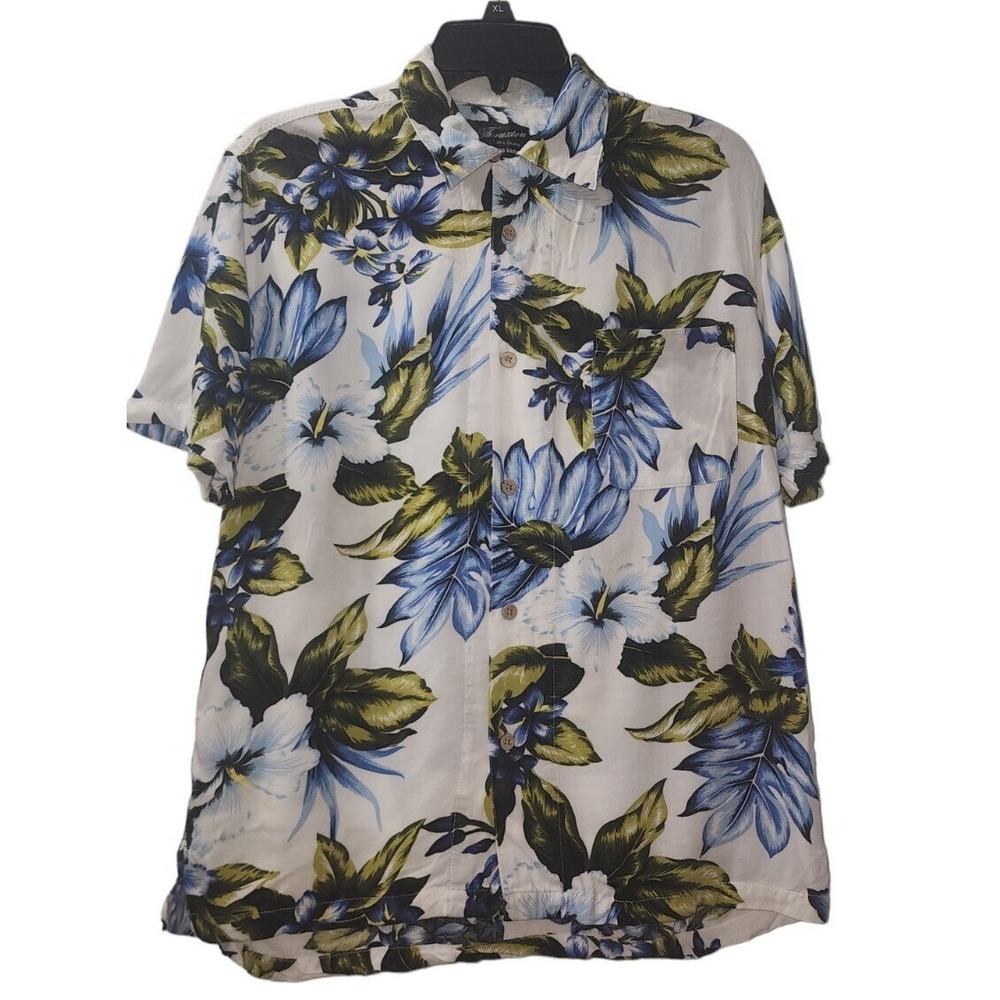 Truxton Aloha Shirt Floral Print Button Up Short Sleeve Casual Shirt L‎